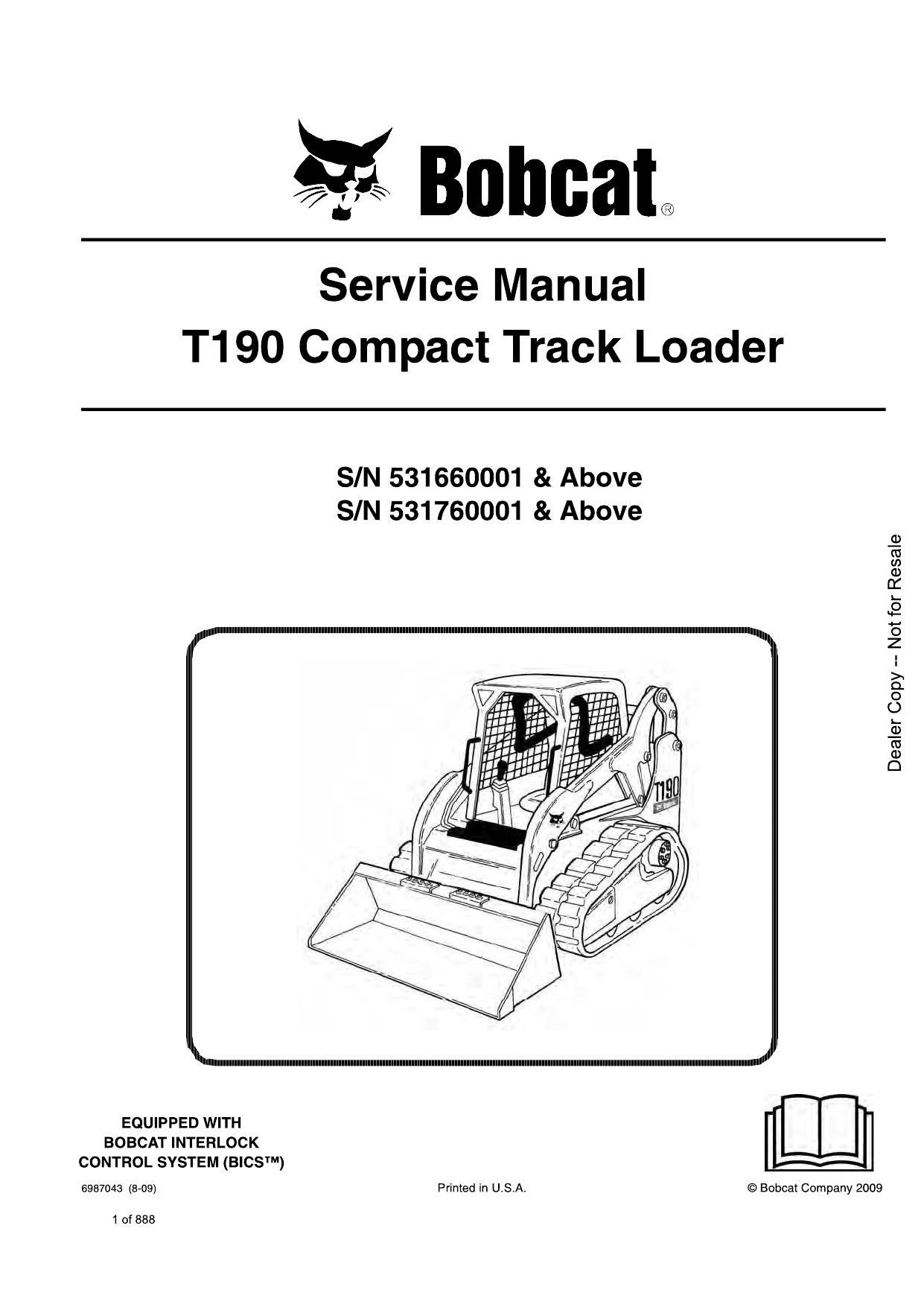 T190 Compact Track Loader Service Manual Bobcat 4
